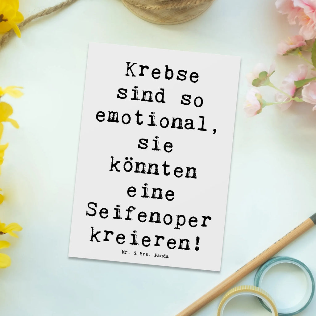 Postkarte Spruch Emotionaler Krebs Postkarte, Karte, Geschenkkarte, Grußkarte, Einladung, Ansichtskarte, Geburtstagskarte, Einladungskarte, Dankeskarte, Ansichtskarten, Einladung Geburtstag, Einladungskarten Geburtstag, Tierkreiszeichen, Sternzeichen, Horoskop, Astrologie, Aszendent