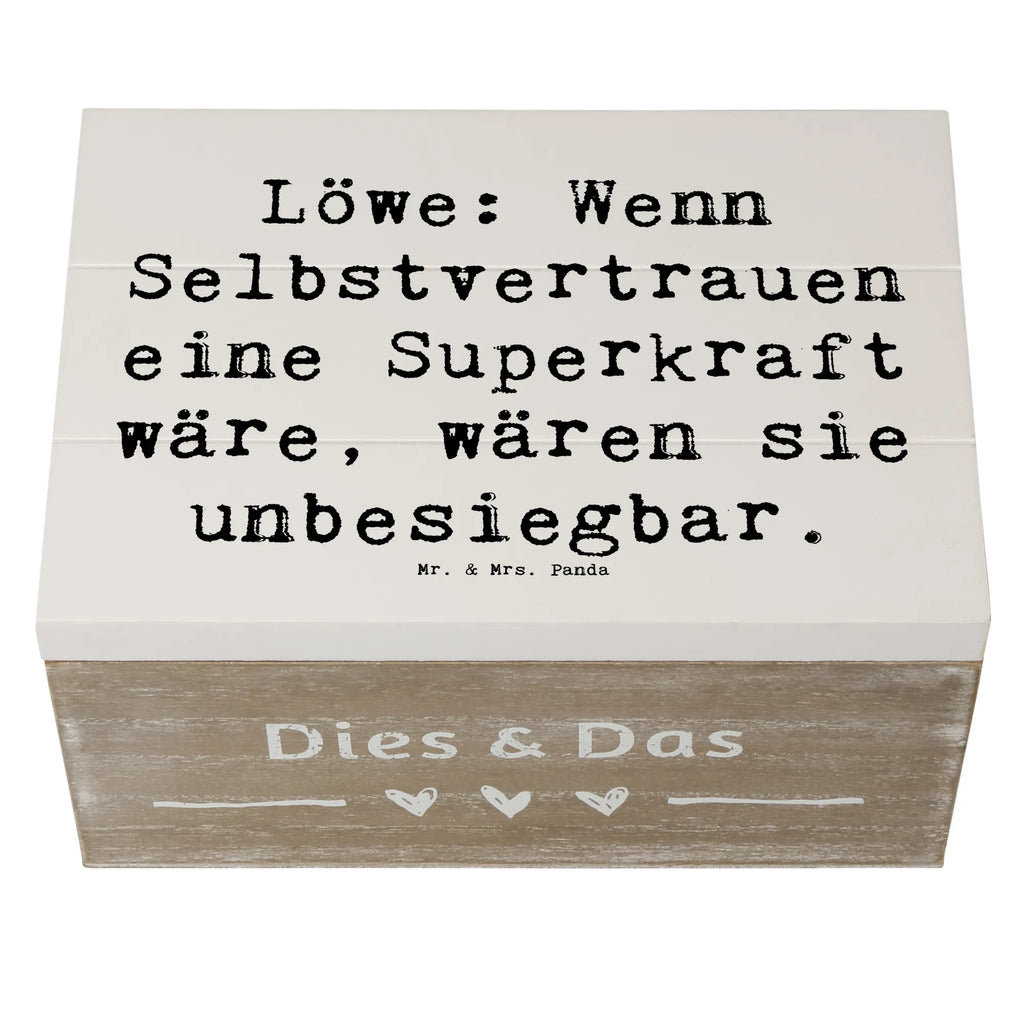 Holzkiste Spruch Löwe Superkraft Holzkiste, Kiste, Schatzkiste, Truhe, Schatulle, XXL, Erinnerungsbox, Erinnerungskiste, Dekokiste, Aufbewahrungsbox, Geschenkbox, Geschenkdose, Tierkreiszeichen, Sternzeichen, Horoskop, Astrologie, Aszendent