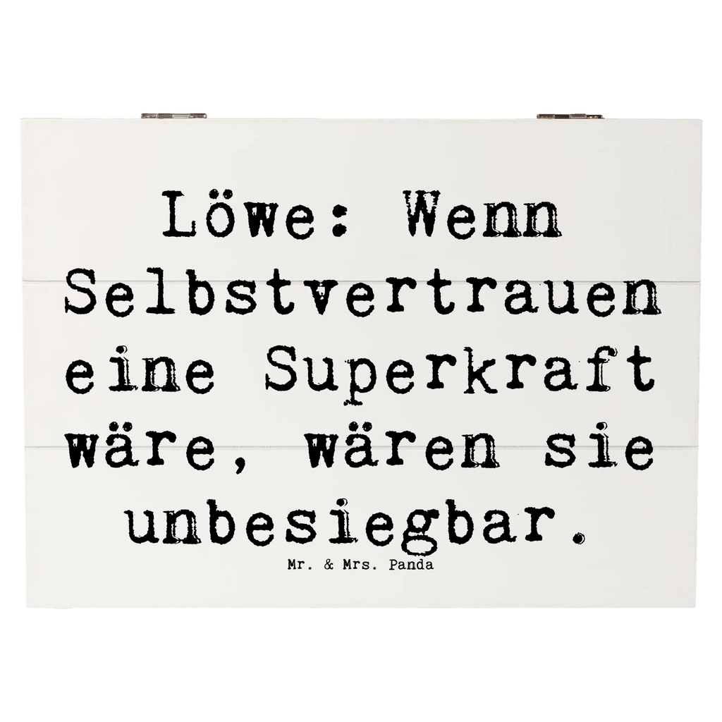 Holzkiste Spruch Löwe Superkraft Holzkiste, Kiste, Schatzkiste, Truhe, Schatulle, XXL, Erinnerungsbox, Erinnerungskiste, Dekokiste, Aufbewahrungsbox, Geschenkbox, Geschenkdose, Tierkreiszeichen, Sternzeichen, Horoskop, Astrologie, Aszendent