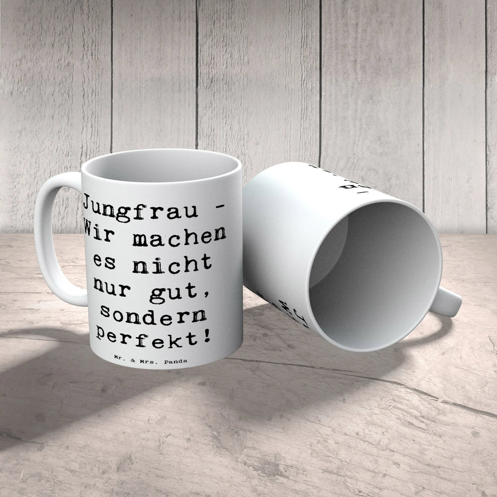 Tasse Spruch Jungfrau Perfektion Tasse, Kaffeetasse, Teetasse, Becher, Kaffeebecher, Teebecher, Keramiktasse, Porzellantasse, Büro Tasse, Geschenk Tasse, Tasse Sprüche, Tasse Motive, Kaffeetassen, Tasse bedrucken, Designer Tasse, Cappuccino Tassen, Schöne Teetassen, Tierkreiszeichen, Sternzeichen, Horoskop, Astrologie, Aszendent