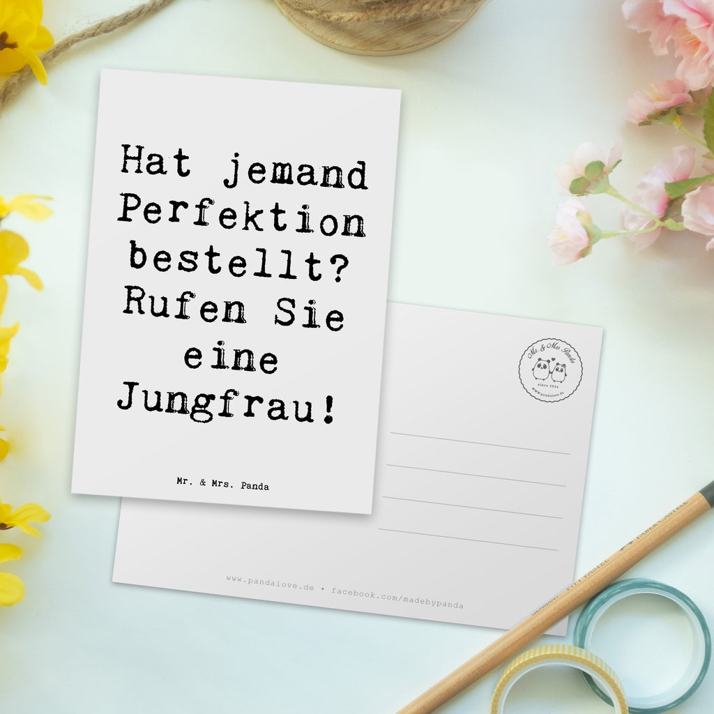 Postkarte Jungfrau Perfektion