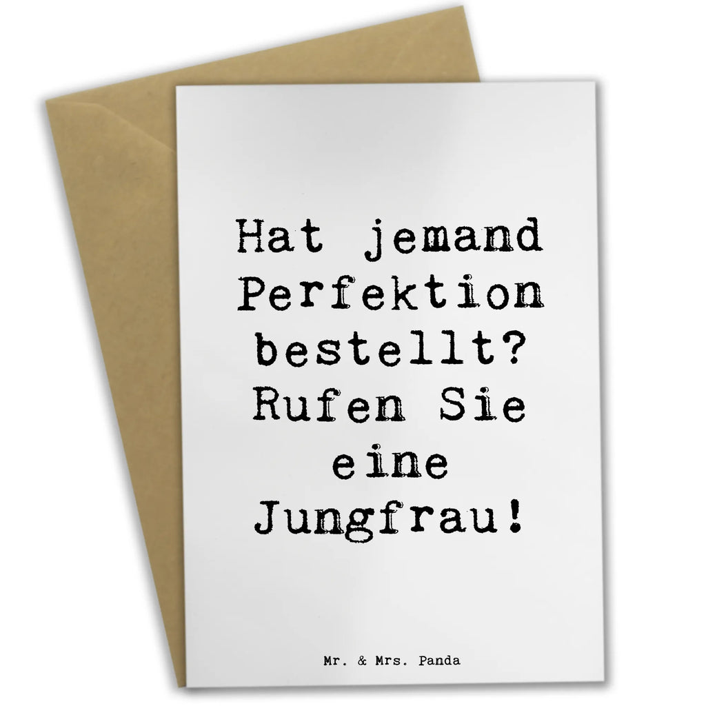 Grußkarte Spruch Jungfrau Perfektion Grußkarte, Klappkarte, Einladungskarte, Glückwunschkarte, Hochzeitskarte, Geburtstagskarte, Karte, Ansichtskarten, Tierkreiszeichen, Sternzeichen, Horoskop, Astrologie, Aszendent