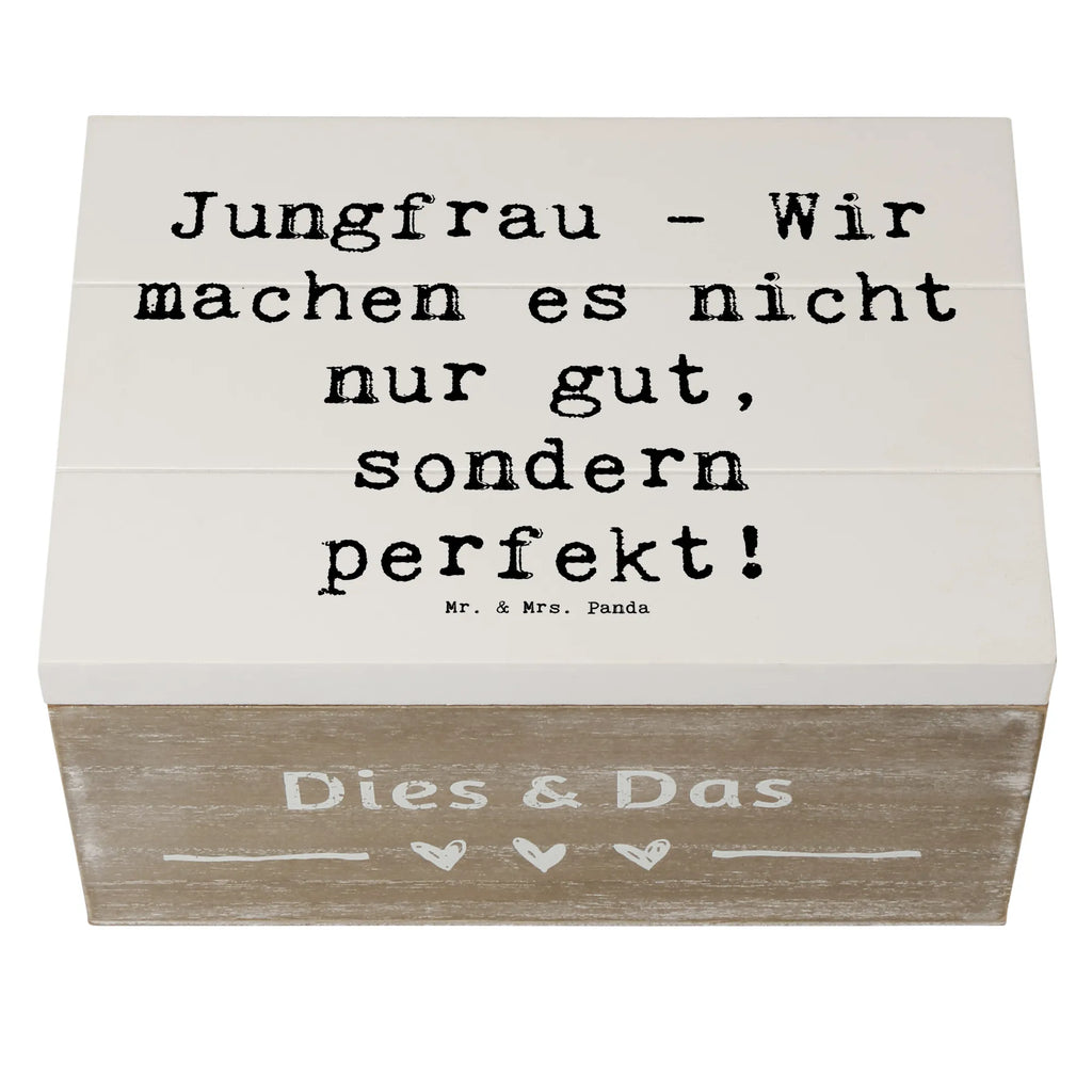 Holzkiste Spruch Jungfrau Perfektion Holzkiste, Kiste, Schatzkiste, Truhe, Schatulle, XXL, Erinnerungsbox, Erinnerungskiste, Dekokiste, Aufbewahrungsbox, Geschenkbox, Geschenkdose, Tierkreiszeichen, Sternzeichen, Horoskop, Astrologie, Aszendent