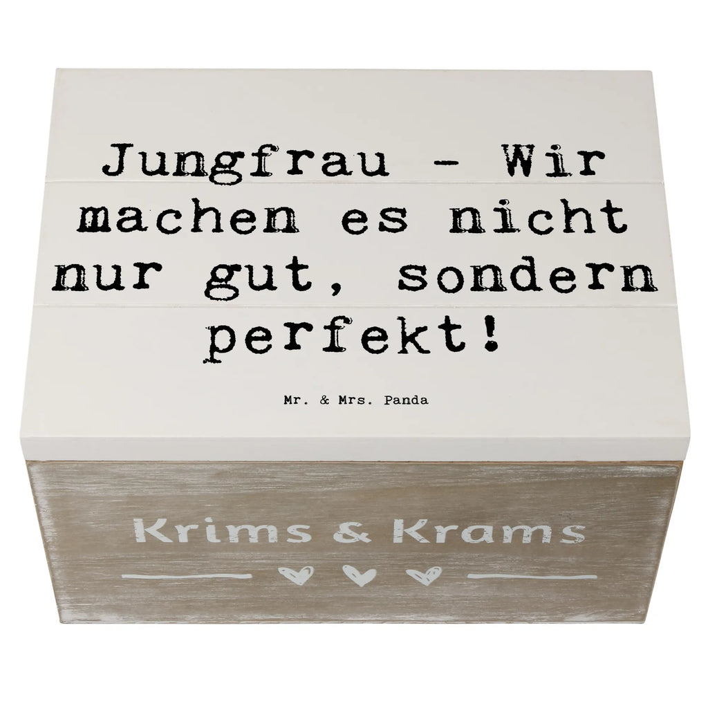 Holzkiste Spruch Jungfrau Perfektion Holzkiste, Kiste, Schatzkiste, Truhe, Schatulle, XXL, Erinnerungsbox, Erinnerungskiste, Dekokiste, Aufbewahrungsbox, Geschenkbox, Geschenkdose, Tierkreiszeichen, Sternzeichen, Horoskop, Astrologie, Aszendent