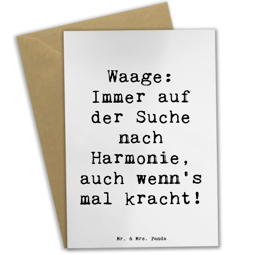 Grußkarte Spruch Waagen Harmonie Grußkarte, Klappkarte, Einladungskarte, Glückwunschkarte, Hochzeitskarte, Geburtstagskarte, Karte, Ansichtskarten, Tierkreiszeichen, Sternzeichen, Horoskop, Astrologie, Aszendent