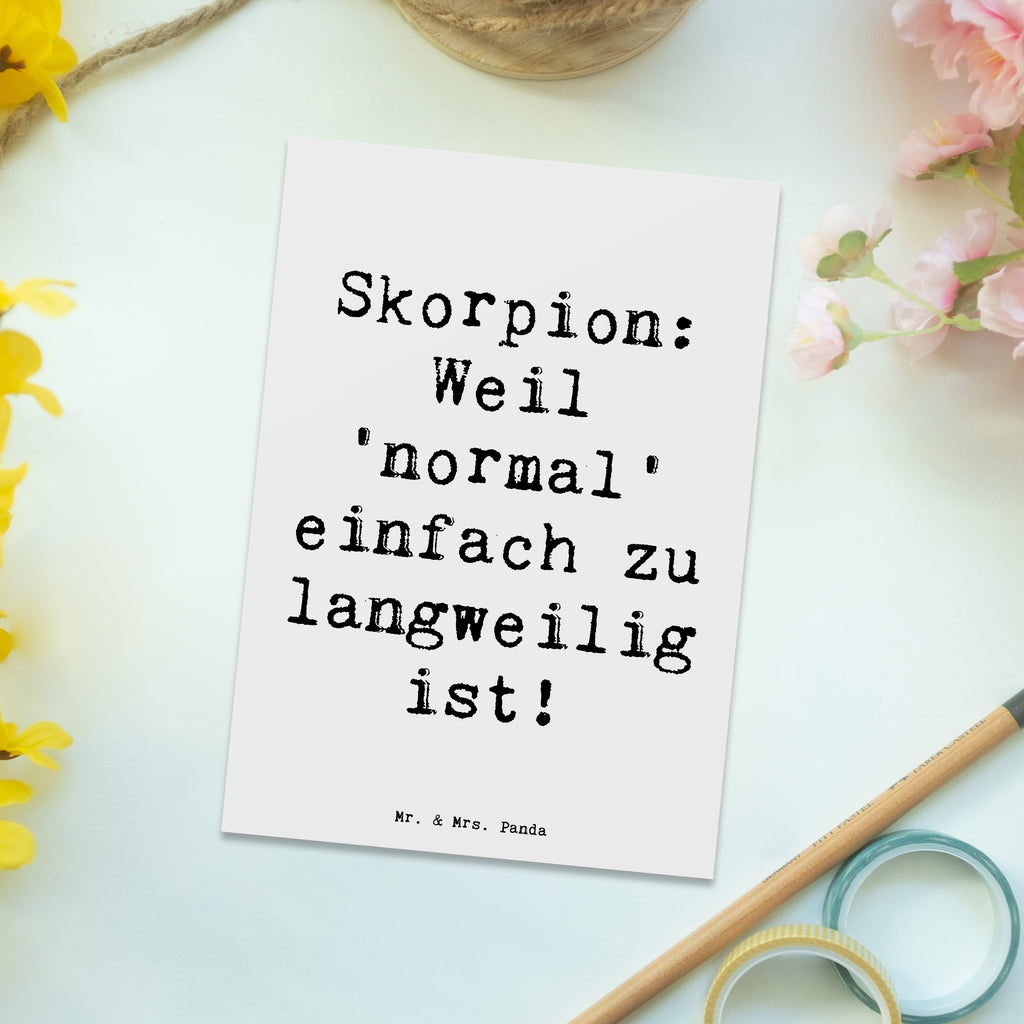 Postkarte Spruch Skorpion Unikat Postkarte, Karte, Geschenkkarte, Grußkarte, Einladung, Ansichtskarte, Geburtstagskarte, Einladungskarte, Dankeskarte, Ansichtskarten, Einladung Geburtstag, Einladungskarten Geburtstag, Tierkreiszeichen, Sternzeichen, Horoskop, Astrologie, Aszendent