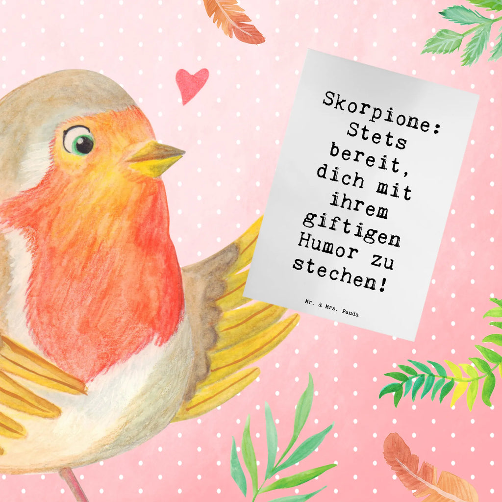 Grußkarte Spruch Skorpion Humor Grußkarte, Klappkarte, Einladungskarte, Glückwunschkarte, Hochzeitskarte, Geburtstagskarte, Karte, Ansichtskarten, Tierkreiszeichen, Sternzeichen, Horoskop, Astrologie, Aszendent