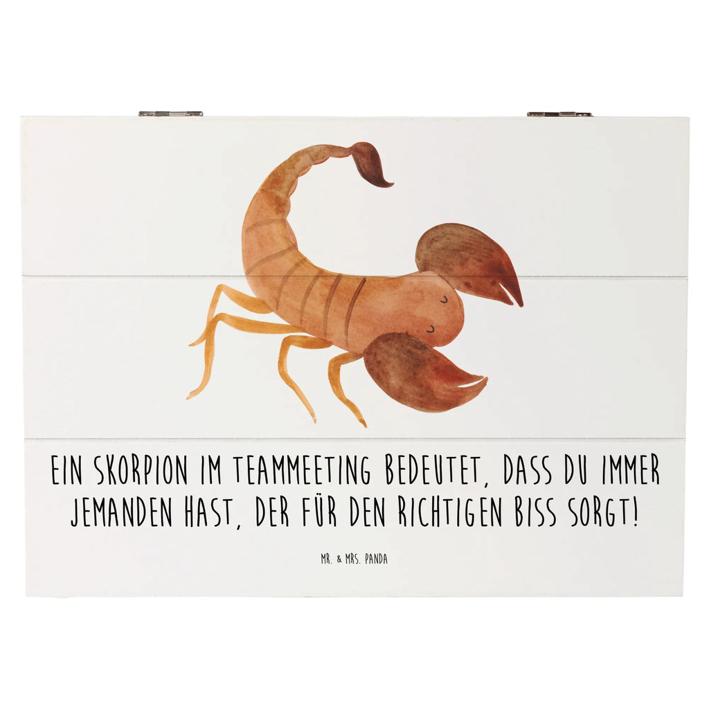 Holzkiste Skorpion Biss Holzkiste, Kiste, Schatzkiste, Truhe, Schatulle, XXL, Erinnerungsbox, Erinnerungskiste, Dekokiste, Aufbewahrungsbox, Geschenkbox, Geschenkdose, Tierkreiszeichen, Sternzeichen, Horoskop, Astrologie, Aszendent