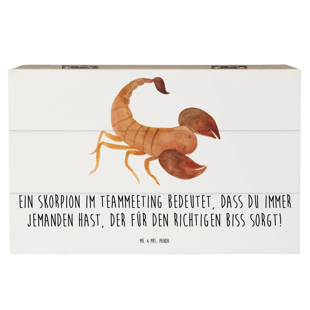 Holzkiste Skorpion Biss Holzkiste, Kiste, Schatzkiste, Truhe, Schatulle, XXL, Erinnerungsbox, Erinnerungskiste, Dekokiste, Aufbewahrungsbox, Geschenkbox, Geschenkdose, Tierkreiszeichen, Sternzeichen, Horoskop, Astrologie, Aszendent