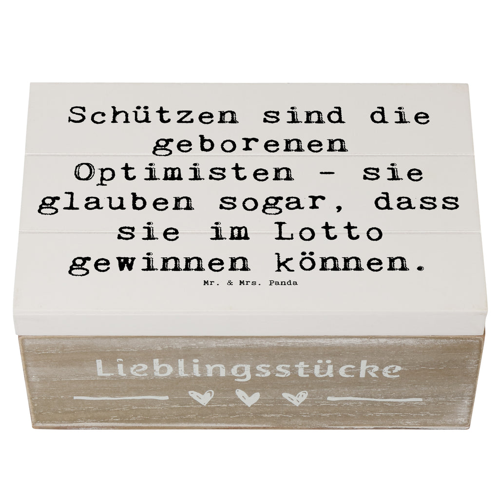 Holzkiste Spruch Schütze Optimist Holzkiste, Kiste, Schatzkiste, Truhe, Schatulle, XXL, Erinnerungsbox, Erinnerungskiste, Dekokiste, Aufbewahrungsbox, Geschenkbox, Geschenkdose, Tierkreiszeichen, Sternzeichen, Horoskop, Astrologie, Aszendent