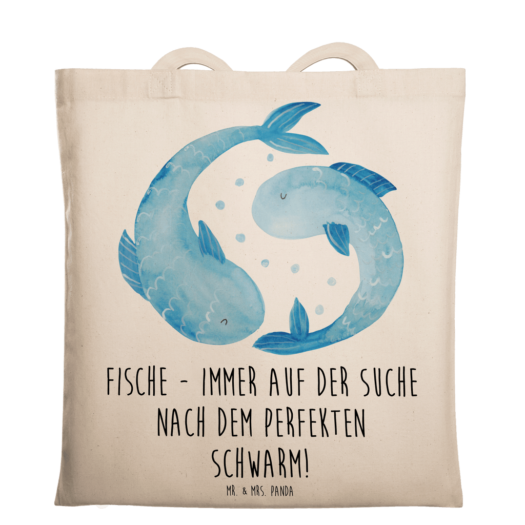 Tragetasche Fische Schwarm Beuteltasche, Beutel, Einkaufstasche, Jutebeutel, Stoffbeutel, Tierkreiszeichen, Sternzeichen, Horoskop, Astrologie, Aszendent