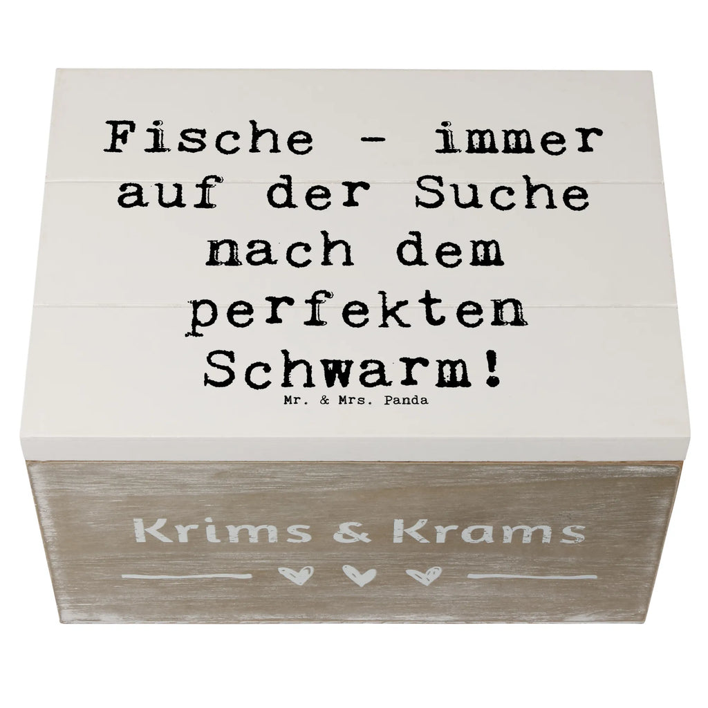 Holzkiste Spruch Fische Schwarm Holzkiste, Kiste, Schatzkiste, Truhe, Schatulle, XXL, Erinnerungsbox, Erinnerungskiste, Dekokiste, Aufbewahrungsbox, Geschenkbox, Geschenkdose, Tierkreiszeichen, Sternzeichen, Horoskop, Astrologie, Aszendent