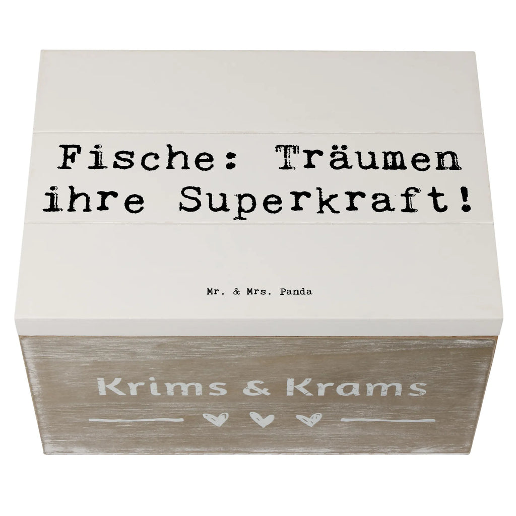 Holzkiste Spruch Fische Kraft Holzkiste, Kiste, Schatzkiste, Truhe, Schatulle, XXL, Erinnerungsbox, Erinnerungskiste, Dekokiste, Aufbewahrungsbox, Geschenkbox, Geschenkdose, Tierkreiszeichen, Sternzeichen, Horoskop, Astrologie, Aszendent