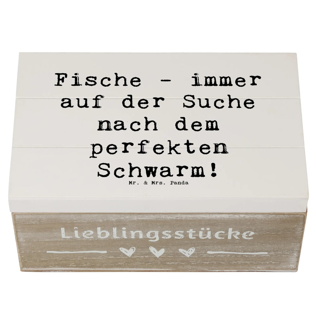 Holzkiste Spruch Fische Schwarm Holzkiste, Kiste, Schatzkiste, Truhe, Schatulle, XXL, Erinnerungsbox, Erinnerungskiste, Dekokiste, Aufbewahrungsbox, Geschenkbox, Geschenkdose, Tierkreiszeichen, Sternzeichen, Horoskop, Astrologie, Aszendent