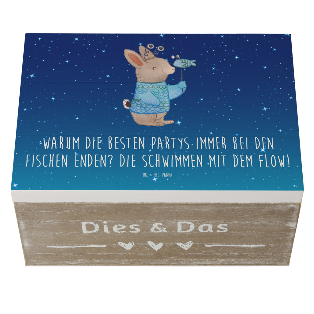 Holzkiste Fische Partys Holzkiste, Kiste, Schatzkiste, Truhe, Schatulle, XXL, Erinnerungsbox, Erinnerungskiste, Dekokiste, Aufbewahrungsbox, Geschenkbox, Geschenkdose, Tierkreiszeichen, Sternzeichen, Horoskop, Astrologie, Aszendent