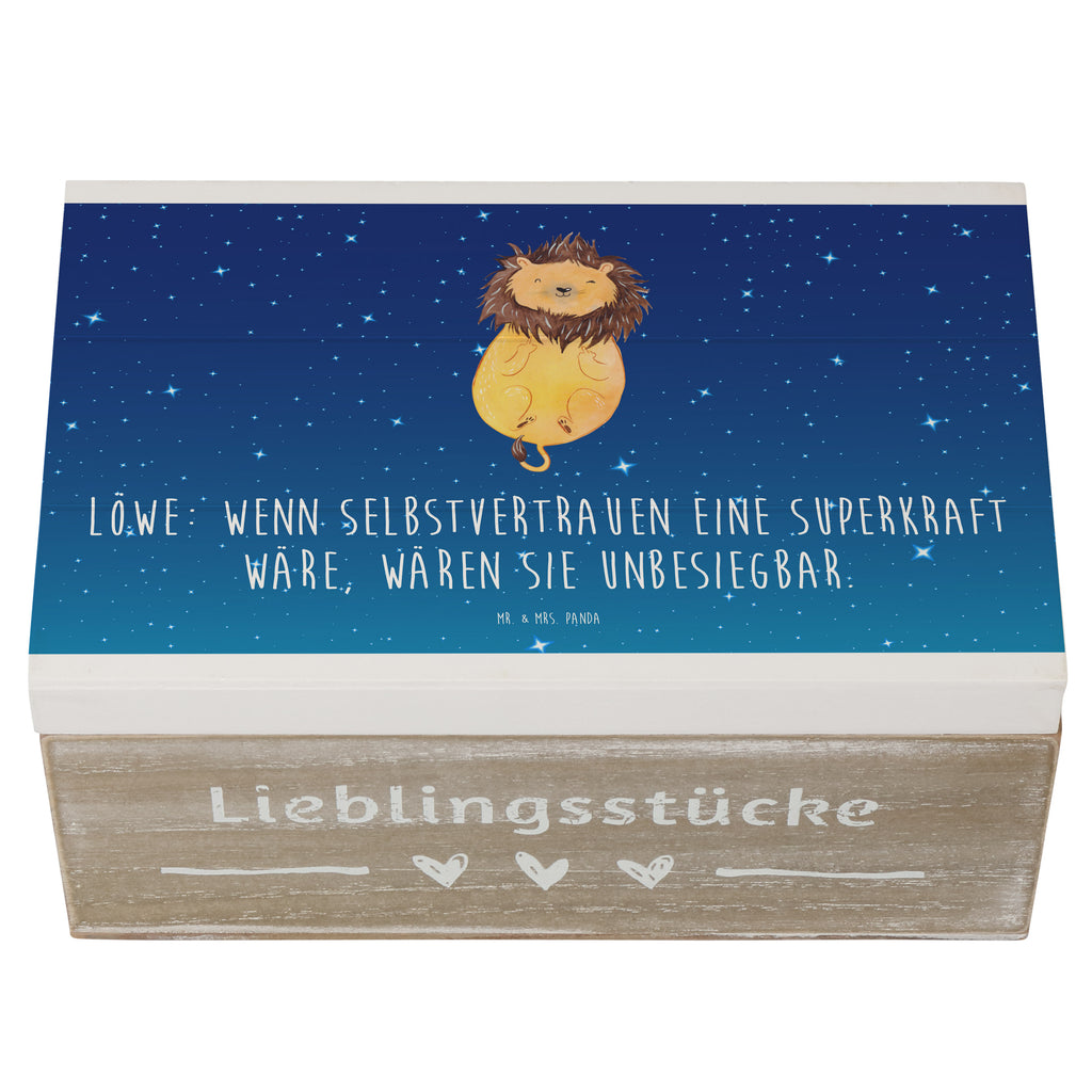 Holzkiste Löwe: Wenn Selbstvertrauen eine Superkraft wäre, wären sie unbesiegbar. Holzkiste, Kiste, Schatzkiste, Truhe, Schatulle, XXL, Erinnerungsbox, Erinnerungskiste, Dekokiste, Aufbewahrungsbox, Geschenkbox, Geschenkdose, Tierkreiszeichen, Sternzeichen, Horoskop, Astrologie, Aszendent