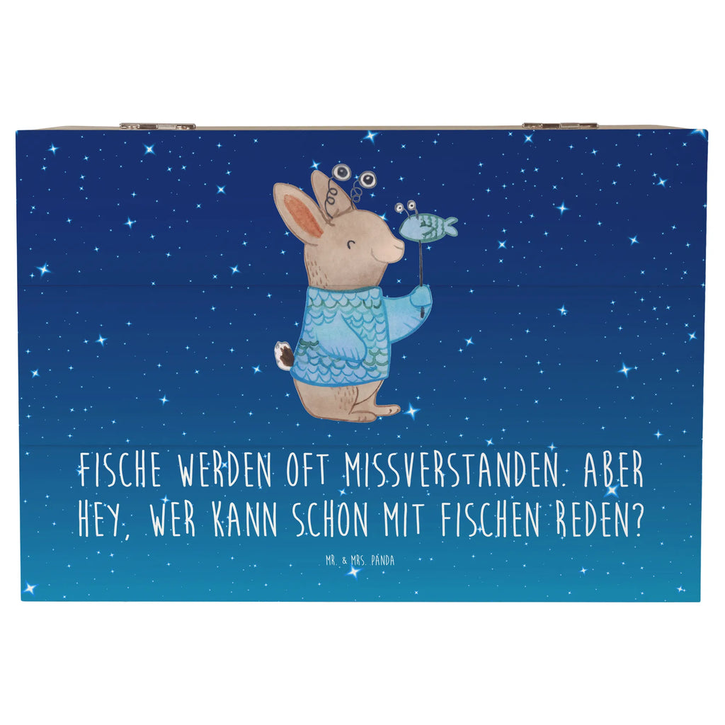 Holzkiste Fische Geheimnisse Holzkiste, Kiste, Schatzkiste, Truhe, Schatulle, XXL, Erinnerungsbox, Erinnerungskiste, Dekokiste, Aufbewahrungsbox, Geschenkbox, Geschenkdose, Tierkreiszeichen, Sternzeichen, Horoskop, Astrologie, Aszendent