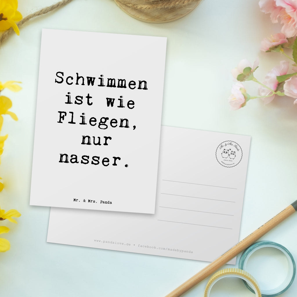 Postkarte Spruch Schwimmen wie Fliegen Postkarte, Karte, Geschenkkarte, Grußkarte, Einladung, Ansichtskarte, Geburtstagskarte, Einladungskarte, Dankeskarte, Ansichtskarten, Einladung Geburtstag, Einladungskarten Geburtstag, Geschenk, Sport, Sportart, Hobby, Schenken, Danke, Dankeschön, Auszeichnung, Gewinn, Sportler