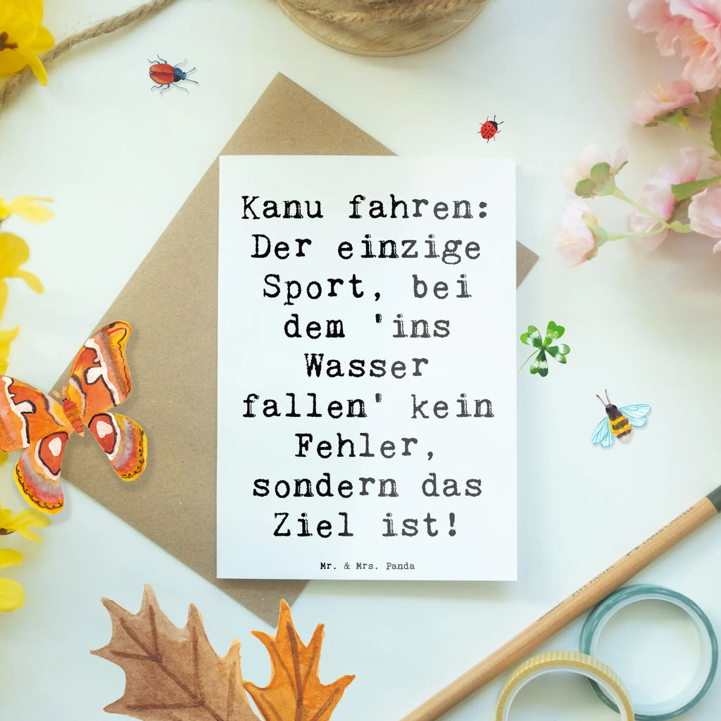 Grußkarte Spruch Kanu Abenteuer Grußkarte, Klappkarte, Einladungskarte, Glückwunschkarte, Hochzeitskarte, Geburtstagskarte, Karte, Ansichtskarten, Geschenk, Sport, Sportart, Hobby, Schenken, Danke, Dankeschön, Auszeichnung, Gewinn, Sportler