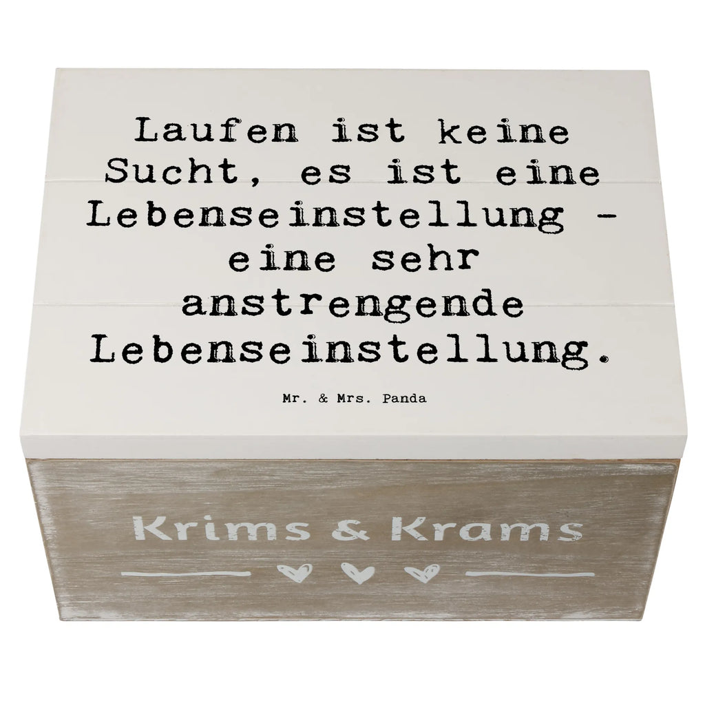 Holzkiste Spruch Laufen ist keine Sucht, es ist eine Lebenseinstellung - eine sehr anstrengende Lebenseinstellung. Holzkiste, Kiste, Schatzkiste, Truhe, Schatulle, XXL, Erinnerungsbox, Erinnerungskiste, Dekokiste, Aufbewahrungsbox, Geschenkbox, Geschenkdose, Geschenk, Sport, Sportart, Hobby, Schenken, Danke, Dankeschön, Auszeichnung, Gewinn, Sportler