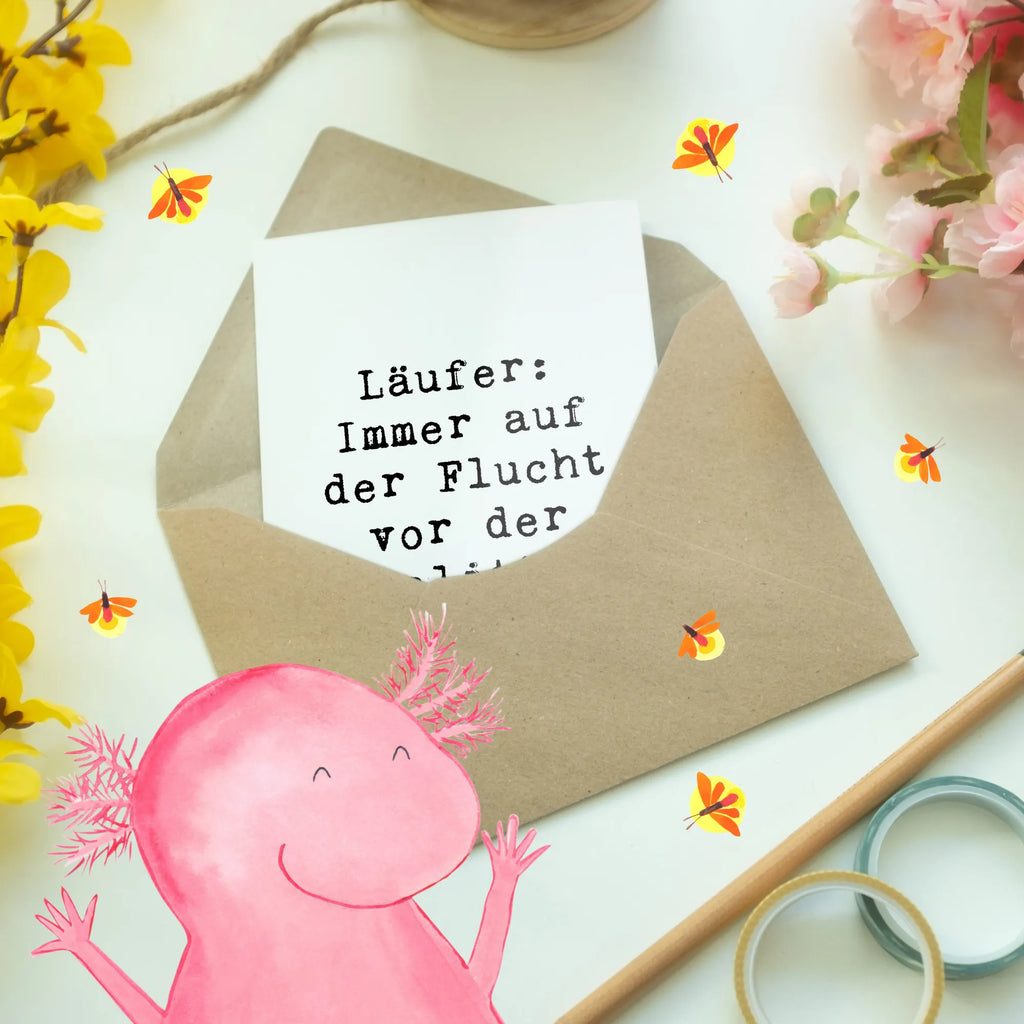 Grußkarte Spruch Laufen Realitätsflucht Grußkarte, Klappkarte, Einladungskarte, Glückwunschkarte, Hochzeitskarte, Geburtstagskarte, Karte, Ansichtskarten, Geschenk, Sport, Sportart, Hobby, Schenken, Danke, Dankeschön, Auszeichnung, Gewinn, Sportler