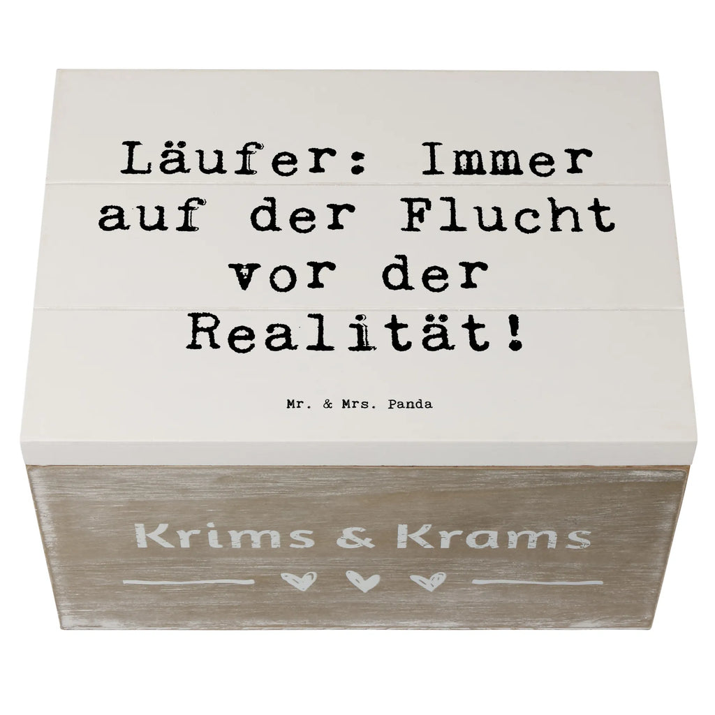 Holzkiste Spruch Laufen Realitätsflucht Holzkiste, Kiste, Schatzkiste, Truhe, Schatulle, XXL, Erinnerungsbox, Erinnerungskiste, Dekokiste, Aufbewahrungsbox, Geschenkbox, Geschenkdose, Geschenk, Sport, Sportart, Hobby, Schenken, Danke, Dankeschön, Auszeichnung, Gewinn, Sportler