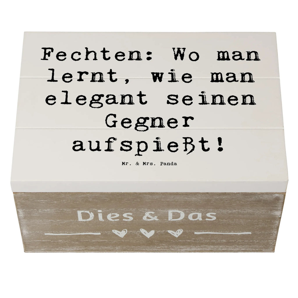 Holzkiste Spruch Fechten Eleganz Holzkiste, Kiste, Schatzkiste, Truhe, Schatulle, XXL, Erinnerungsbox, Erinnerungskiste, Dekokiste, Aufbewahrungsbox, Geschenkbox, Geschenkdose, Geschenk, Sport, Sportart, Hobby, Schenken, Danke, Dankeschön, Auszeichnung, Gewinn, Sportler