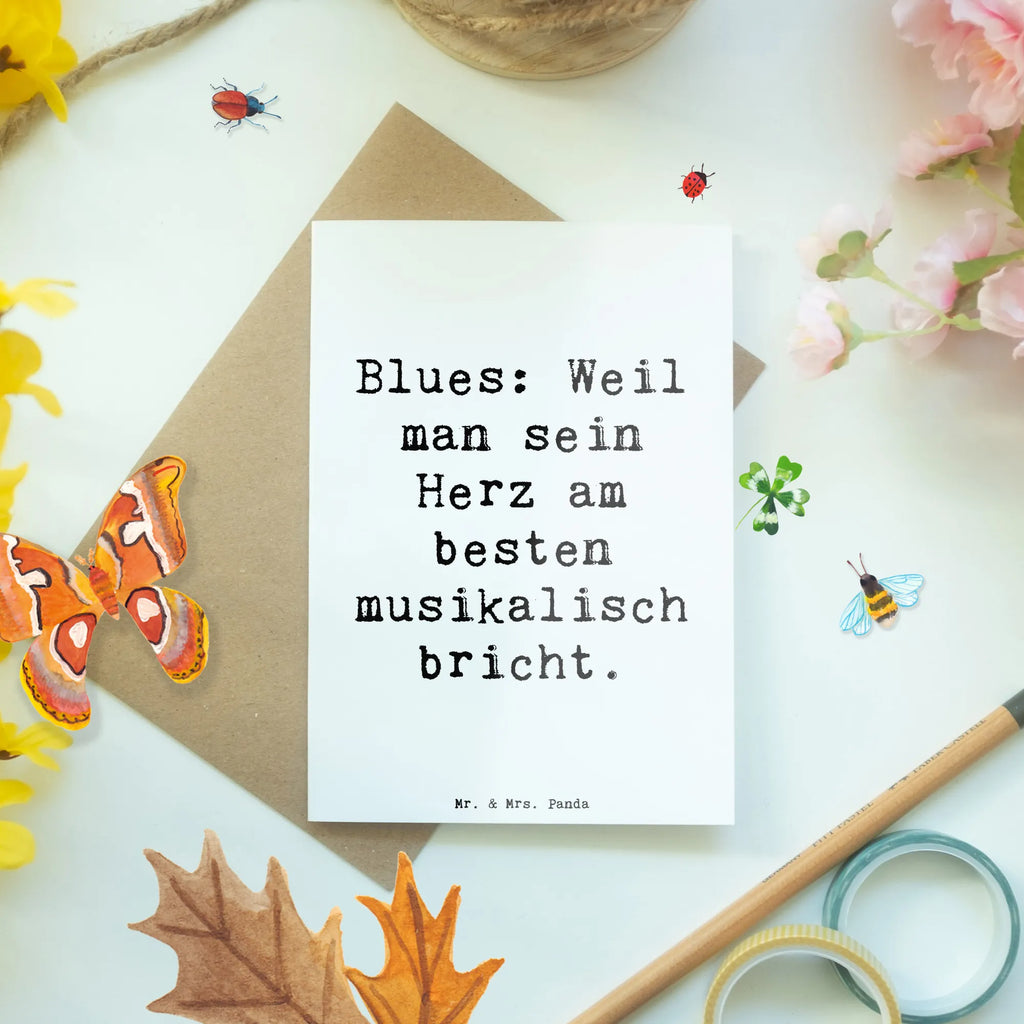 Grußkarte Spruch Blues MelodiedesHerzens Grußkarte, Klappkarte, Einladungskarte, Glückwunschkarte, Hochzeitskarte, Geburtstagskarte, Karte, Ansichtskarten