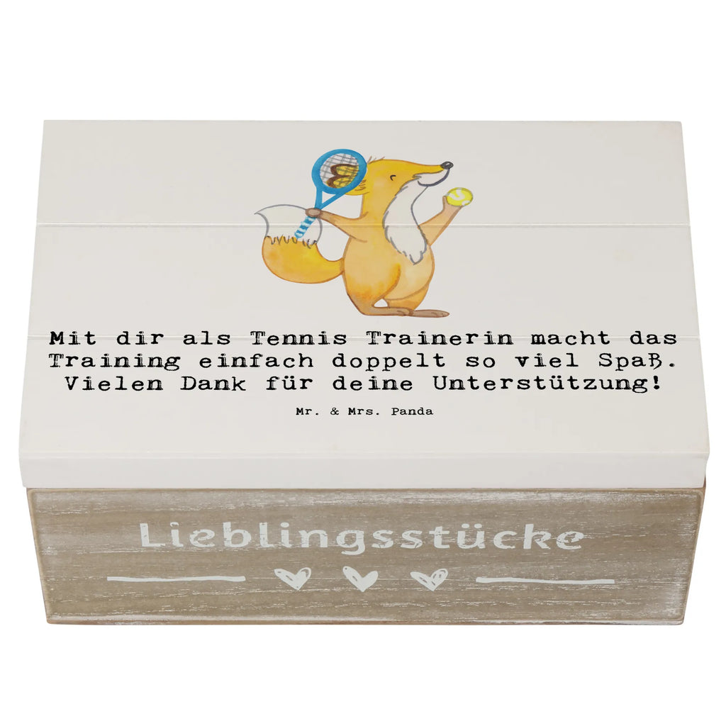 Holzkiste Tennis Trainerin Spaß Holzkiste, Kiste, Schatzkiste, Truhe, Schatulle, XXL, Erinnerungsbox, Erinnerungskiste, Dekokiste, Aufbewahrungsbox, Geschenkbox, Geschenkdose, Geschenk, Sport, Sportart, Hobby, Schenken, Danke, Dankeschön, Auszeichnung, Gewinn, Sportler