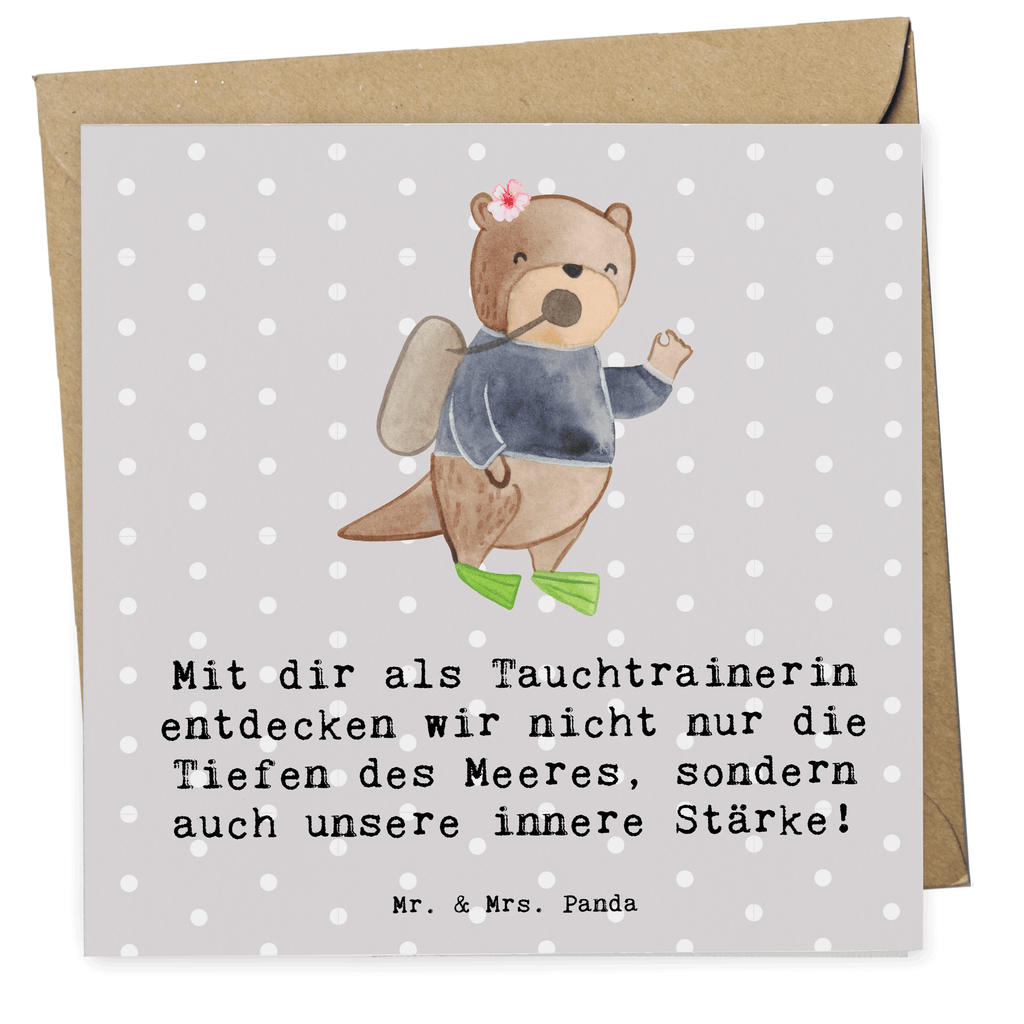 Deluxe Karte Tauch Trainerin Stärke Karte, Grußkarte, Klappkarte, Einladungskarte, Glückwunschkarte, Hochzeitskarte, Geburtstagskarte, Hochwertige Grußkarte, Hochwertige Klappkarte, Geschenk, Sport, Sportart, Hobby, Schenken, Danke, Dankeschön, Auszeichnung, Gewinn, Sportler