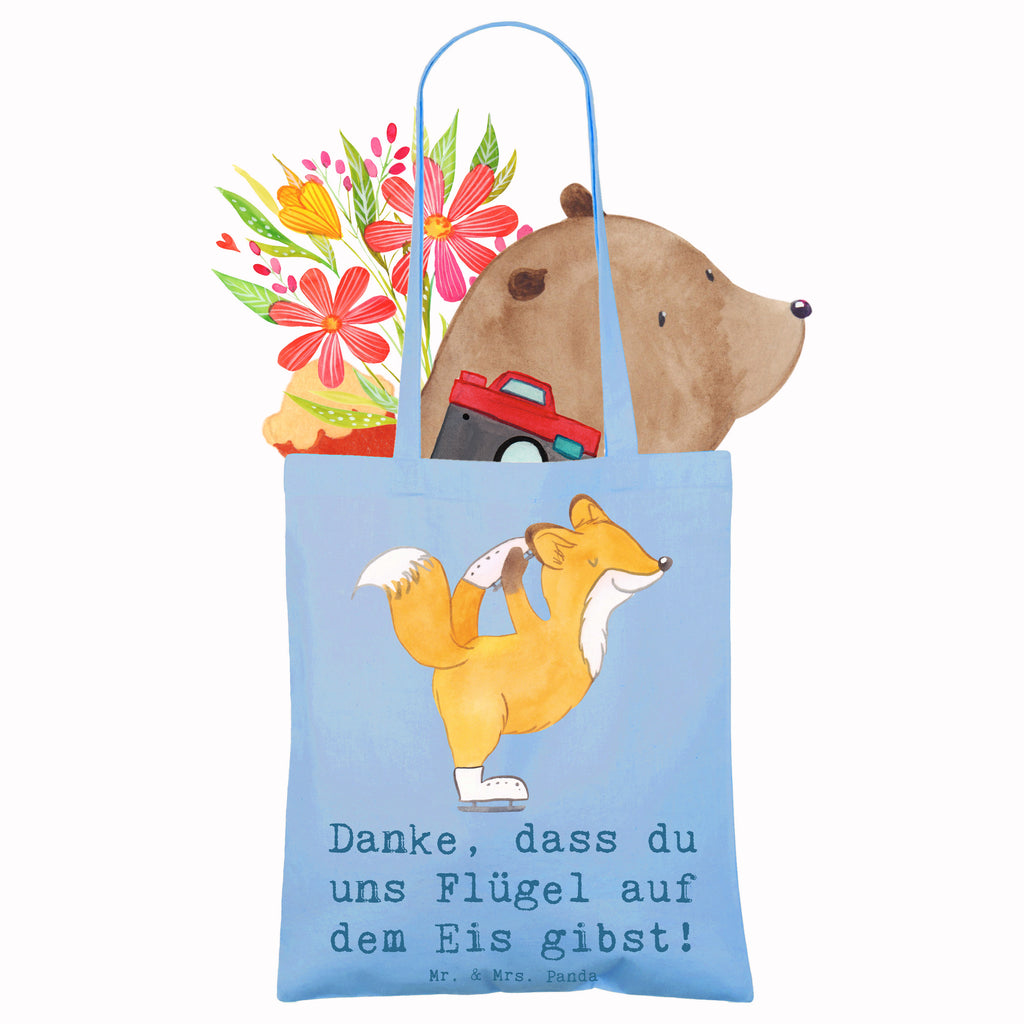 Tragetasche Eiskunstlauf Trainerin Danke Beuteltasche, Beutel, Einkaufstasche, Jutebeutel, Stoffbeutel, Tasche, Shopper, Umhängetasche, Strandtasche, Schultertasche, Stofftasche, Tragetasche, Badetasche, Jutetasche, Einkaufstüte, Laptoptasche, Geschenk, Sport, Sportart, Hobby, Schenken, Danke, Dankeschön, Auszeichnung, Gewinn, Sportler