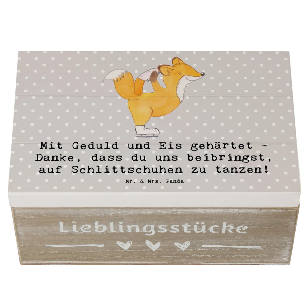 Holzkiste Eiskunstlauf Trainerin Holzkiste, Kiste, Schatzkiste, Truhe, Schatulle, XXL, Erinnerungsbox, Erinnerungskiste, Dekokiste, Aufbewahrungsbox, Geschenkbox, Geschenkdose, Geschenk, Sport, Sportart, Hobby, Schenken, Danke, Dankeschön, Auszeichnung, Gewinn, Sportler