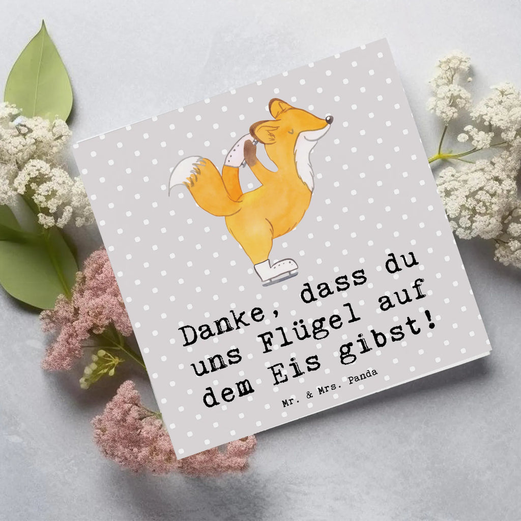 Deluxe Karte Eiskunstlauf Trainerin Danke Karte, Grußkarte, Klappkarte, Einladungskarte, Glückwunschkarte, Hochzeitskarte, Geburtstagskarte, Hochwertige Grußkarte, Hochwertige Klappkarte, Geschenk, Sport, Sportart, Hobby, Schenken, Danke, Dankeschön, Auszeichnung, Gewinn, Sportler