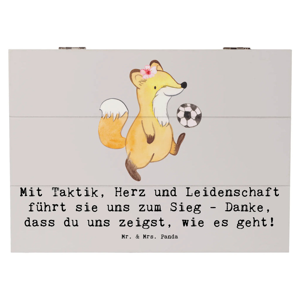 Holzkiste Fußball Trainerin Holzkiste, Kiste, Schatzkiste, Truhe, Schatulle, XXL, Erinnerungsbox, Erinnerungskiste, Dekokiste, Aufbewahrungsbox, Geschenkbox, Geschenkdose, Geschenk, Sport, Sportart, Hobby, Schenken, Danke, Dankeschön, Auszeichnung, Gewinn, Sportler