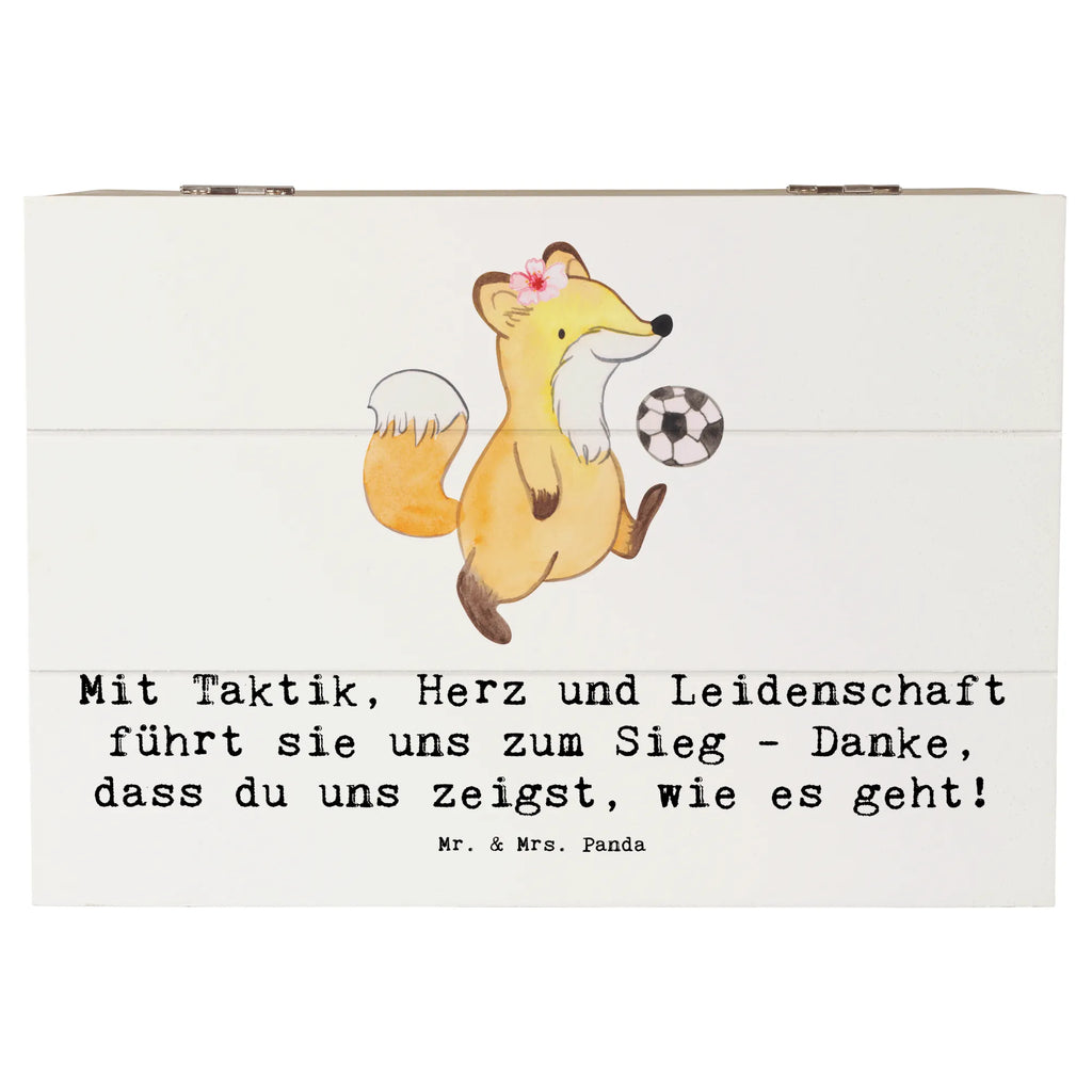 Holzkiste Fußball Trainerin Holzkiste, Kiste, Schatzkiste, Truhe, Schatulle, XXL, Erinnerungsbox, Erinnerungskiste, Dekokiste, Aufbewahrungsbox, Geschenkbox, Geschenkdose, Geschenk, Sport, Sportart, Hobby, Schenken, Danke, Dankeschön, Auszeichnung, Gewinn, Sportler