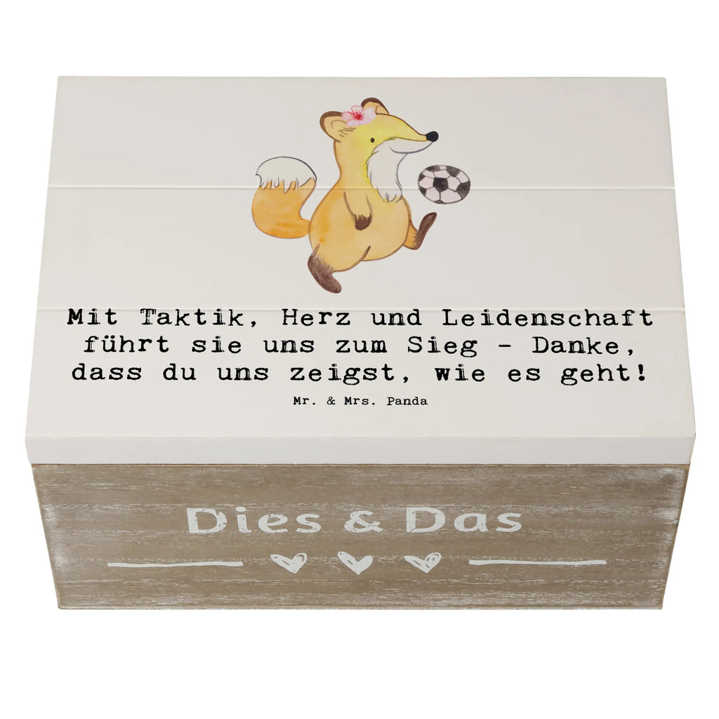 Holzkiste Fußball Trainerin Holzkiste, Kiste, Schatzkiste, Truhe, Schatulle, XXL, Erinnerungsbox, Erinnerungskiste, Dekokiste, Aufbewahrungsbox, Geschenkbox, Geschenkdose, Geschenk, Sport, Sportart, Hobby, Schenken, Danke, Dankeschön, Auszeichnung, Gewinn, Sportler