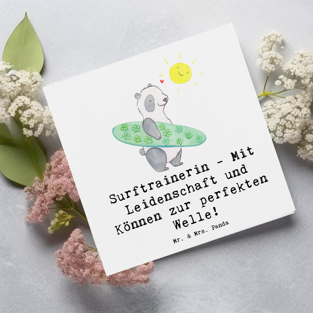 Deluxe Karte Surfen Trainerin Karte, Grußkarte, Klappkarte, Einladungskarte, Glückwunschkarte, Hochzeitskarte, Geburtstagskarte, Hochwertige Grußkarte, Hochwertige Klappkarte, Geschenk, Sport, Sportart, Hobby, Schenken, Danke, Dankeschön, Auszeichnung, Gewinn, Sportler