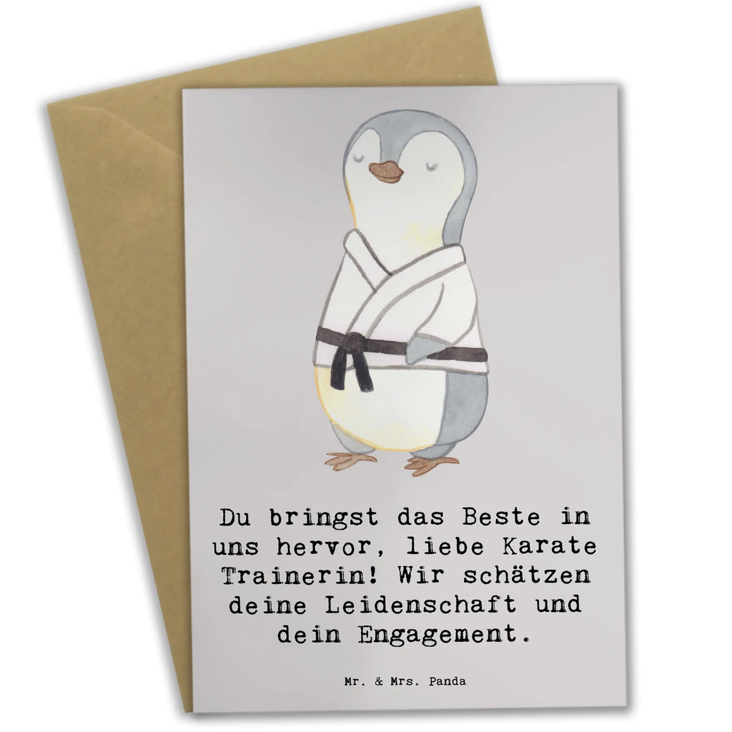 Grußkarte Karate Trainerin Grußkarte, Klappkarte, Einladungskarte, Glückwunschkarte, Hochzeitskarte, Geburtstagskarte, Karte, Ansichtskarten, Geschenk, Sport, Sportart, Hobby, Schenken, Danke, Dankeschön, Auszeichnung, Gewinn, Sportler