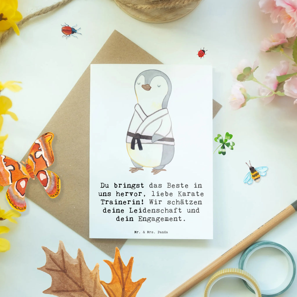 Grußkarte Karate Trainerin Grußkarte, Klappkarte, Einladungskarte, Glückwunschkarte, Hochzeitskarte, Geburtstagskarte, Karte, Ansichtskarten, Geschenk, Sport, Sportart, Hobby, Schenken, Danke, Dankeschön, Auszeichnung, Gewinn, Sportler