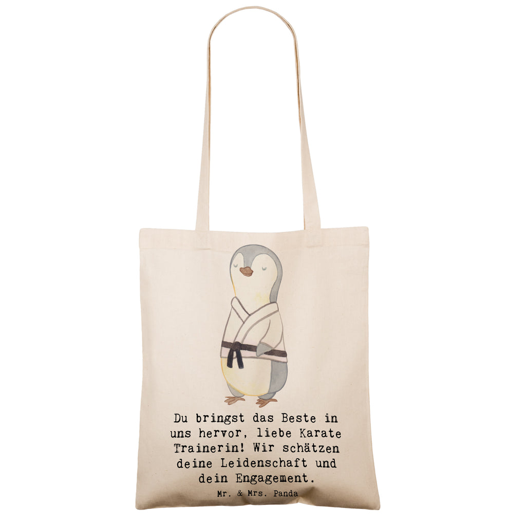 Tragetasche Karate Trainerin Beuteltasche, Beutel, Einkaufstasche, Jutebeutel, Stoffbeutel, Tasche, Shopper, Umhängetasche, Strandtasche, Schultertasche, Stofftasche, Tragetasche, Badetasche, Jutetasche, Einkaufstüte, Laptoptasche, Geschenk, Sport, Sportart, Hobby, Schenken, Danke, Dankeschön, Auszeichnung, Gewinn, Sportler