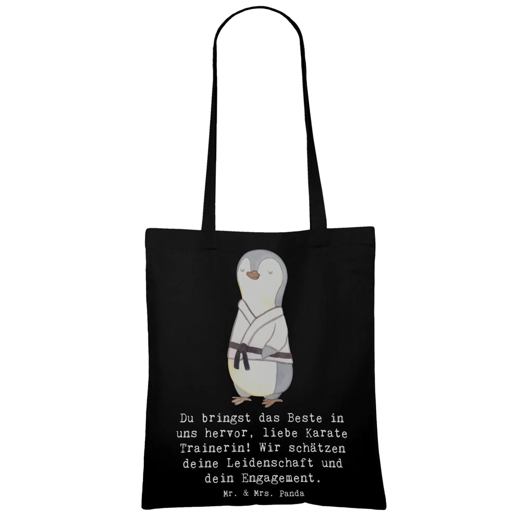 Tragetasche Karate Trainerin Beuteltasche, Beutel, Einkaufstasche, Jutebeutel, Stoffbeutel, Tasche, Shopper, Umhängetasche, Strandtasche, Schultertasche, Stofftasche, Tragetasche, Badetasche, Jutetasche, Einkaufstüte, Laptoptasche, Geschenk, Sport, Sportart, Hobby, Schenken, Danke, Dankeschön, Auszeichnung, Gewinn, Sportler