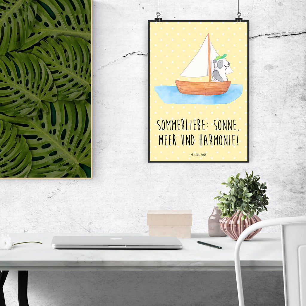 Poster Sommerliebe Poster, Wandposter, Bild, Wanddeko, Küchenposter, Kinderposter, Wanddeko Bild, Raumdekoration, Wanddekoration, Handgemaltes Poster, Mr. & Mrs. Panda Poster, Designposter, Kunstdruck, Posterdruck, Sommer, Sommermotive, Urlaubsmotive, Produkte für Urlauber, Sommer Produkte