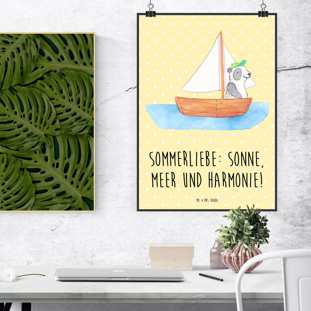 Poster Sommerliebe Poster, Wandposter, Bild, Wanddeko, Küchenposter, Kinderposter, Wanddeko Bild, Raumdekoration, Wanddekoration, Handgemaltes Poster, Mr. & Mrs. Panda Poster, Designposter, Kunstdruck, Posterdruck, Sommer, Sommermotive, Urlaubsmotive, Produkte für Urlauber, Sommer Produkte