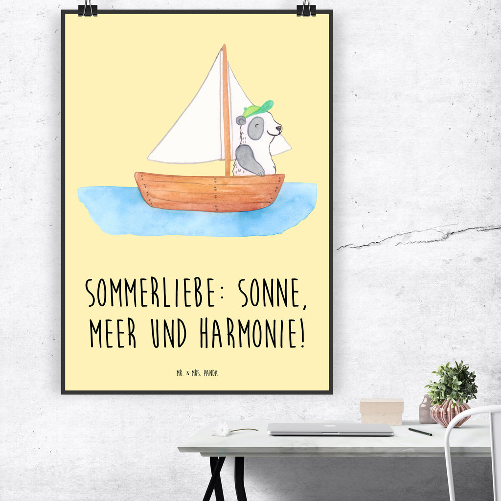 Poster Sommerliebe Poster, Wandposter, Bild, Wanddeko, Küchenposter, Kinderposter, Wanddeko Bild, Raumdekoration, Wanddekoration, Handgemaltes Poster, Mr. & Mrs. Panda Poster, Designposter, Kunstdruck, Posterdruck, Sommer, Sommermotive, Urlaubsmotive, Produkte für Urlauber, Sommer Produkte