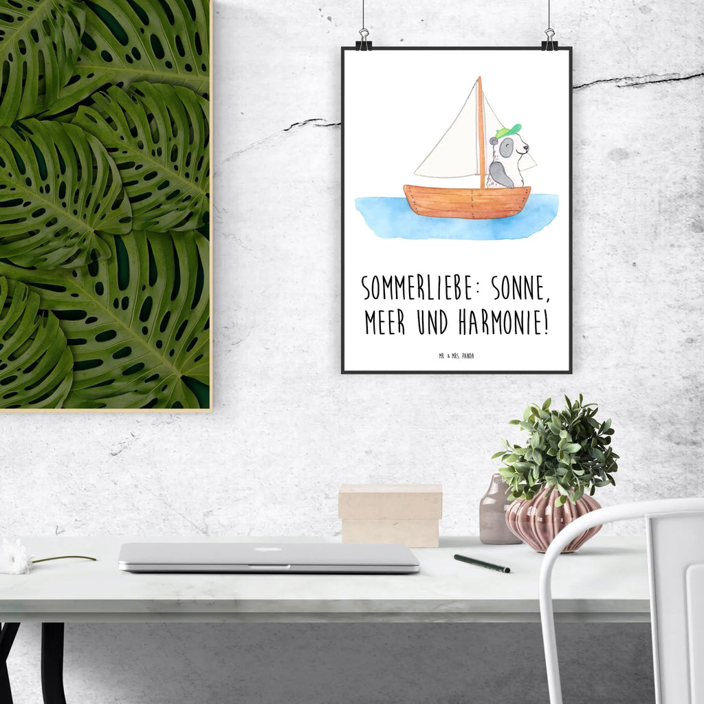 Poster Sommerliebe Poster, Wandposter, Bild, Wanddeko, Küchenposter, Kinderposter, Wanddeko Bild, Raumdekoration, Wanddekoration, Handgemaltes Poster, Mr. & Mrs. Panda Poster, Designposter, Kunstdruck, Posterdruck, Sommer, Sommermotive, Urlaubsmotive, Produkte für Urlauber, Sommer Produkte