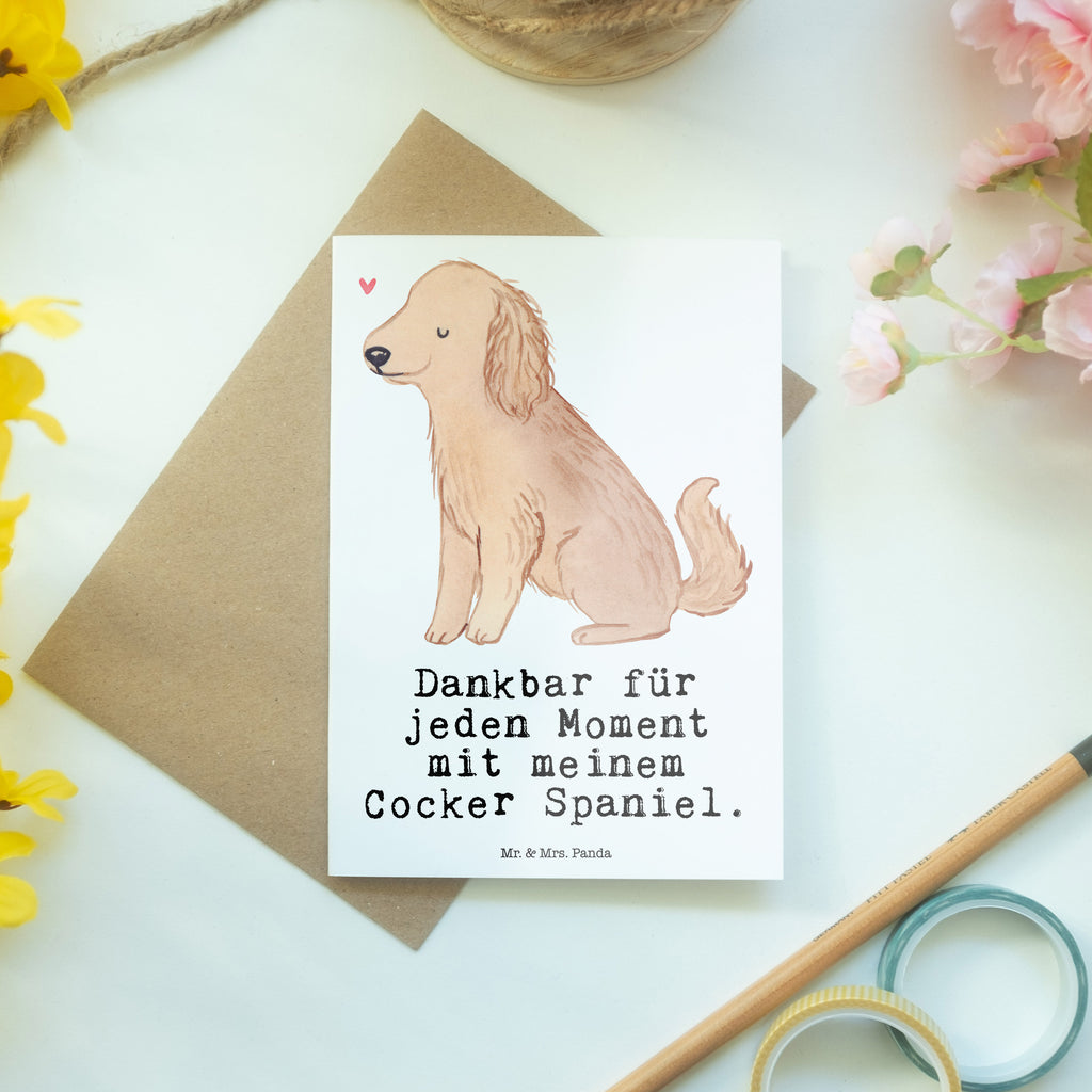 Grußkarte Cocker Spaniel Moment Grußkarte, Klappkarte, Einladungskarte, Glückwunschkarte, Hochzeitskarte, Geburtstagskarte, Karte, Ansichtskarten, Hund, Hunderasse, Rassehund, Hundebesitzer, Geschenk, Tierfreund, Schenken, Welpe, Englische Cockerspaniel, Cocker Spaniel