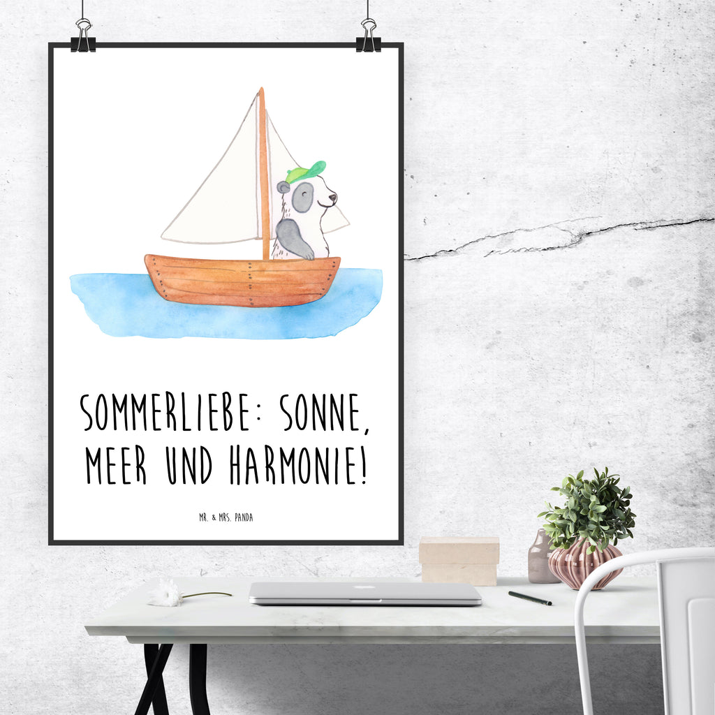 Poster Sommerliebe Poster, Wandposter, Bild, Wanddeko, Küchenposter, Kinderposter, Wanddeko Bild, Raumdekoration, Wanddekoration, Handgemaltes Poster, Mr. & Mrs. Panda Poster, Designposter, Kunstdruck, Posterdruck, Sommer, Sommermotive, Urlaubsmotive, Produkte für Urlauber, Sommer Produkte