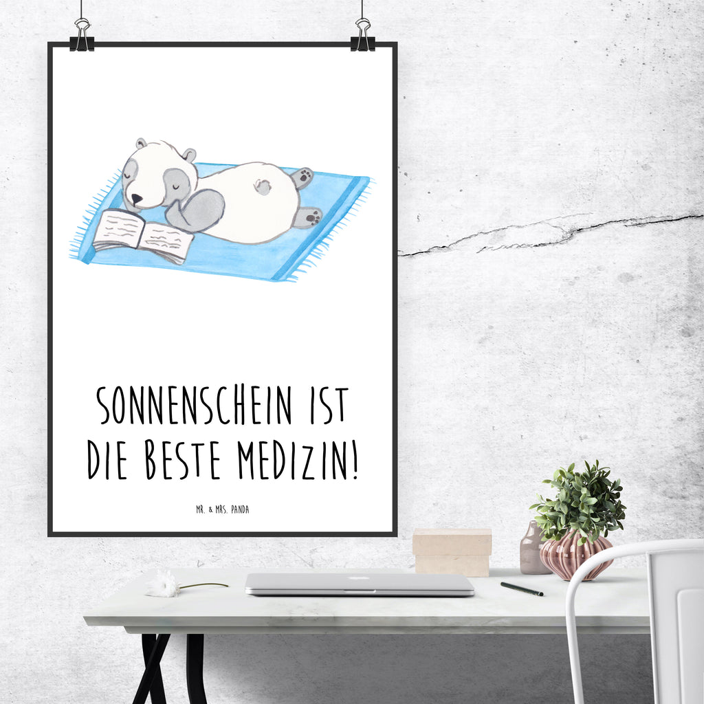 Poster Sommer Sonnenschein Poster, Wandposter, Bild, Wanddeko, Küchenposter, Kinderposter, Wanddeko Bild, Raumdekoration, Wanddekoration, Handgemaltes Poster, Mr. & Mrs. Panda Poster, Designposter, Kunstdruck, Posterdruck, Sommer, Sommermotive, Urlaubsmotive, Produkte für Urlauber, Sommer Produkte