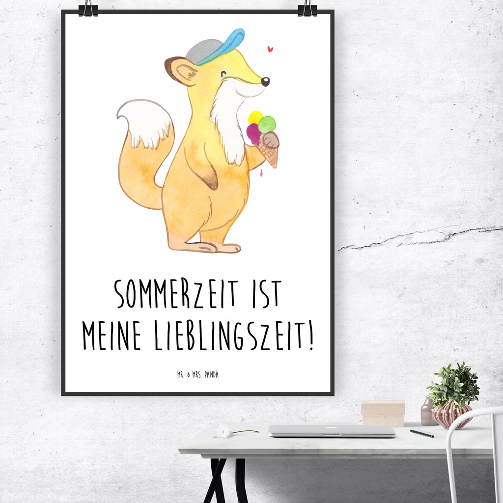 Poster Sommer Freude Poster, Wandposter, Bild, Wanddeko, Küchenposter, Kinderposter, Wanddeko Bild, Raumdekoration, Wanddekoration, Handgemaltes Poster, Mr. & Mrs. Panda Poster, Designposter, Kunstdruck, Posterdruck, Sommer, Sommermotive, Urlaubsmotive, Produkte für Urlauber, Sommer Produkte