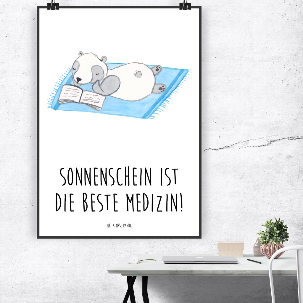 Poster Sommer Sonnenschein Poster, Wandposter, Bild, Wanddeko, Küchenposter, Kinderposter, Wanddeko Bild, Raumdekoration, Wanddekoration, Handgemaltes Poster, Mr. & Mrs. Panda Poster, Designposter, Kunstdruck, Posterdruck, Sommer, Sommermotive, Urlaubsmotive, Produkte für Urlauber, Sommer Produkte